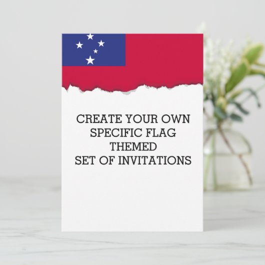 Samoa-Flagge Einladung (Stehend Vorderseite)