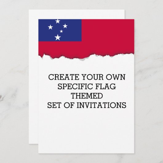Samoa-Flagge Einladung (Vorne/Hinten)
