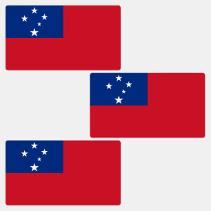 Samoa-Flagge Etiketten
