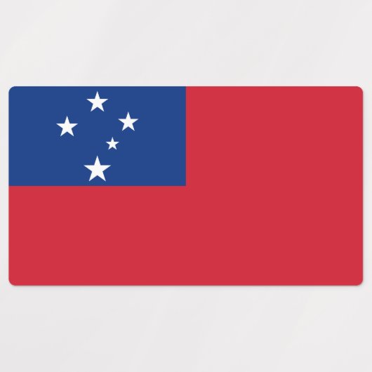 Samoa-Flagge Etiketten (Design 2)