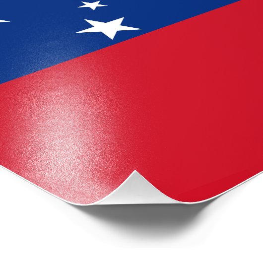 Samoa-Flagge Fotodruck (Ecke)