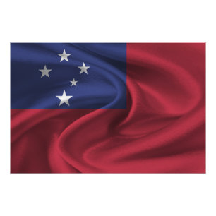 Samoa-Flagge Fotodruck