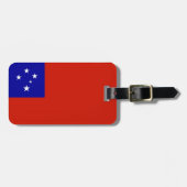 Samoa-Flagge Gepäckanhänger (Vorderseite horizontal)