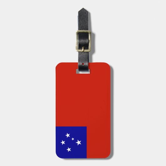 Samoa-Flagge Gepäckanhänger (Vorderseite vertikal)