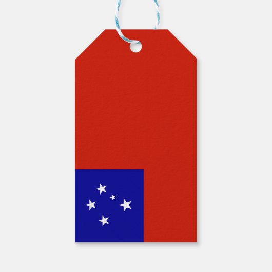 Samoa-Flagge Geschenkanhänger (Rückseite)