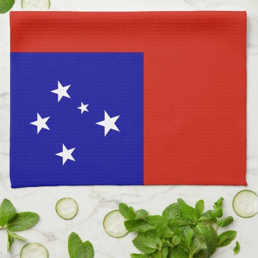 Samoa-Flagge Geschirrtuch (Gefaltet)