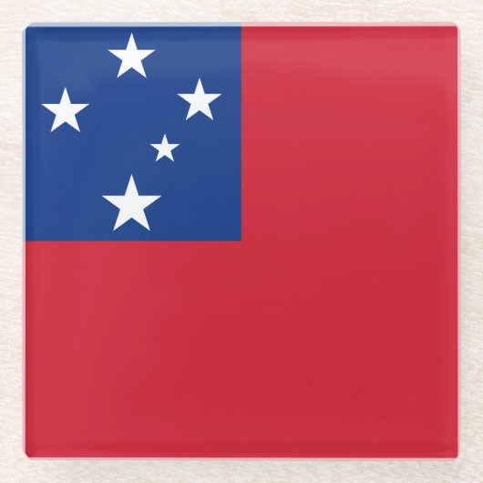 Samoa-Flagge Glasuntersetzer (Vorderseite)