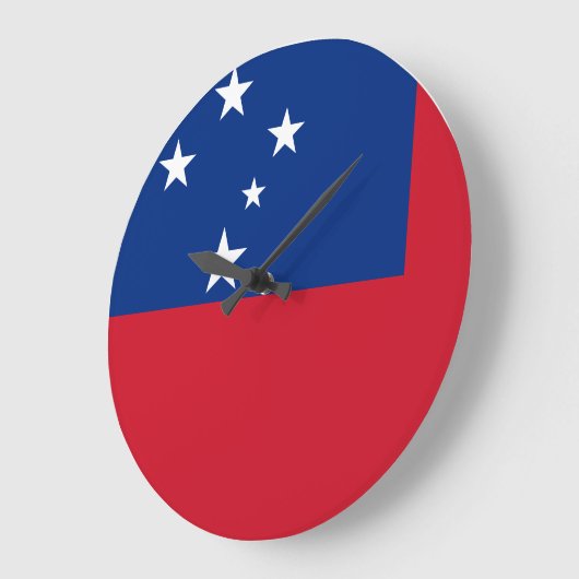 Samoa-Flagge Große Wanduhr (Winkel)