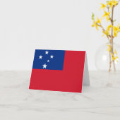 Samoa-Flagge Karte (Gelbe Blume)
