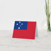 Samoa-Flagge Karte (Vorderseite)
