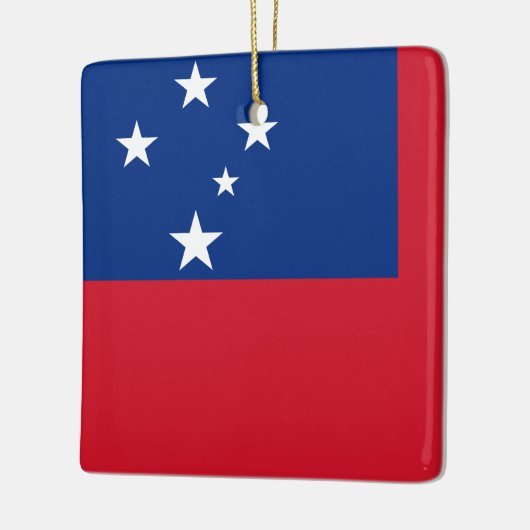Samoa-Flagge Keramikornament (Links)