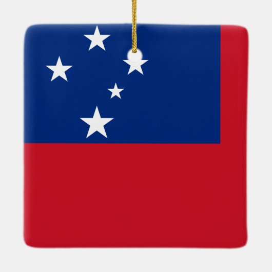 Samoa-Flagge Keramikornament (Rückseite)