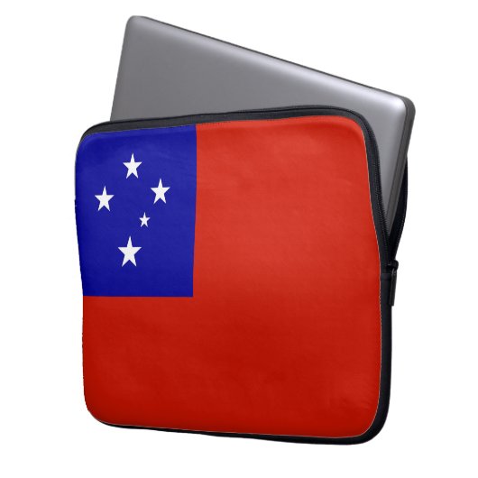 Samoa-Flagge Laptopschutzhülle (Vorderseite Links)