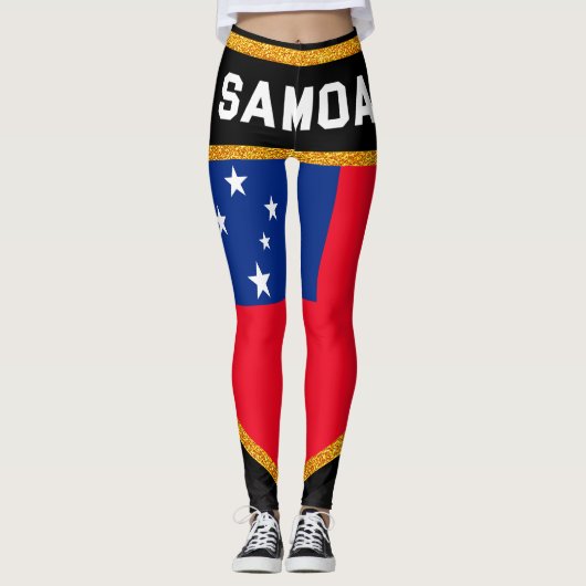 Samoa-Flagge Leggings (Vorderseite)