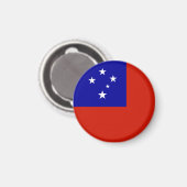 Samoa-Flagge Magnet (Vorderseite/Rückseite)