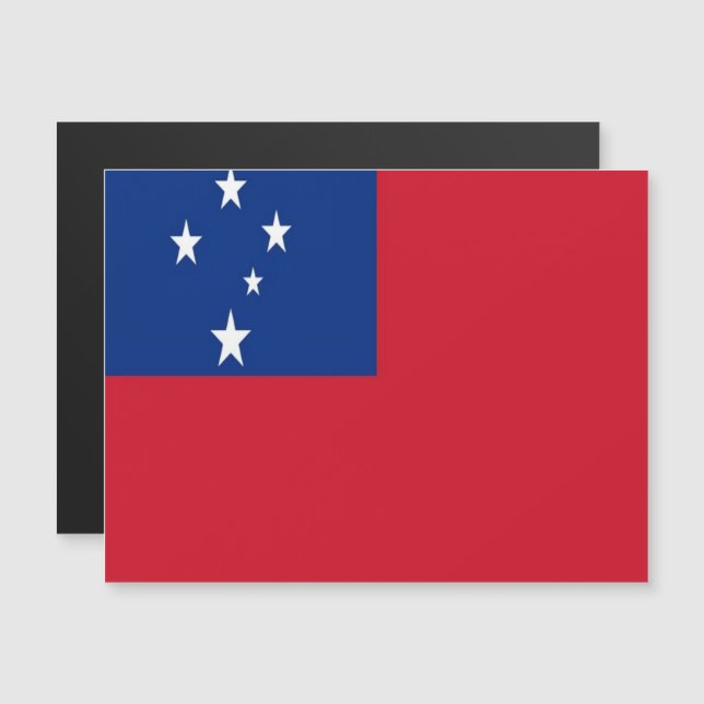 Samoa - Flagge - Magnetkarte (Vorne/Hinten)