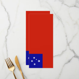 Samoa-Flagge Menükarte