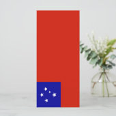 Samoa-Flagge Menükarte (Stehend Vorderseite)