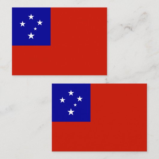 Samoa-Flagge Mitteilungskarte (Vorne/Hinten)