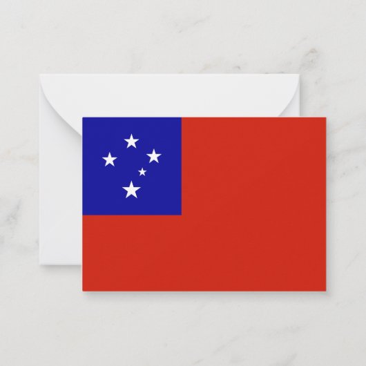 Samoa-Flagge Mitteilungskarte (Rückseite)