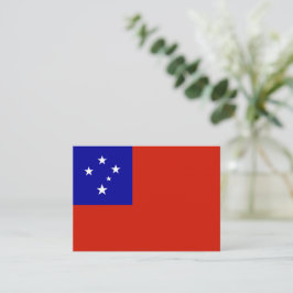 Samoa-Flagge Mitteilungskarte