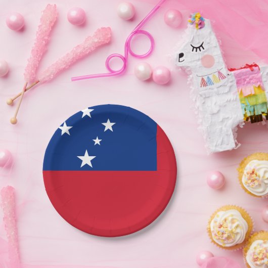 Samoa-Flagge Pappteller (Party)