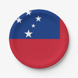 Samoa-Flagge Pappteller