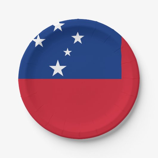 Samoa-Flagge Pappteller (Vorderseite)