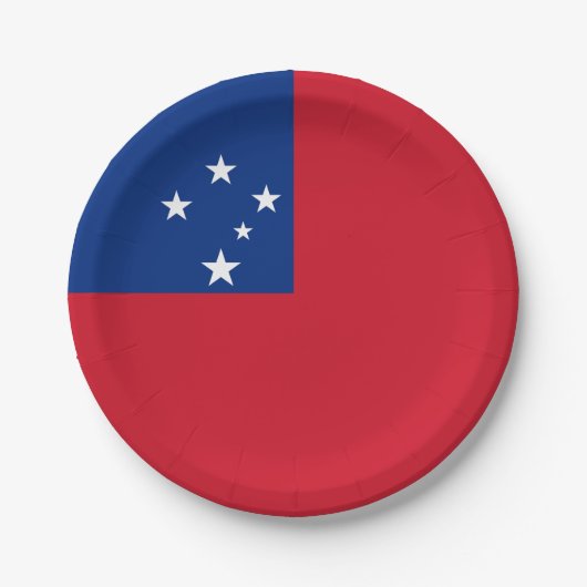 Samoa-Flagge Pappteller (Vorderseite)