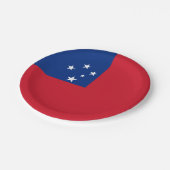 Samoa-Flagge Pappteller (Schrägansicht)
