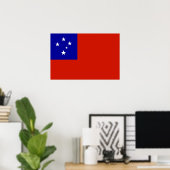 Samoa-Flagge Poster (Heimbüro)