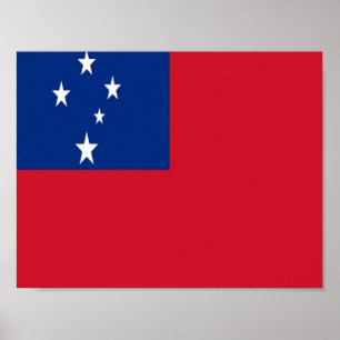 Samoa - Flagge - Poster