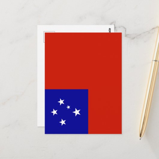 Samoa-Flagge Postkarte (Vorderseite/Rückseite Beispiel)