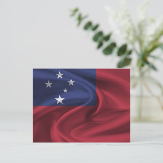 Samoa-Flagge Postkarte (Stehend Vorderseite)