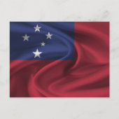 Samoa-Flagge Postkarte (Vorderseite)