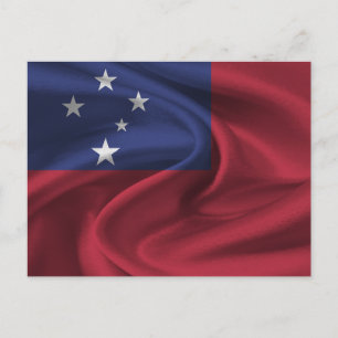 Samoa-Flagge Postkarte
