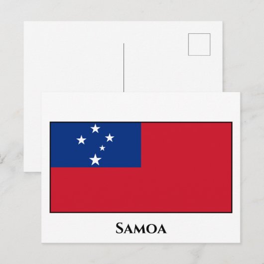 Samoa-Flagge Postkarte (Vorne/Hinten)