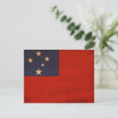 Samoa-Flagge Postkarte (Stehend Vorderseite)