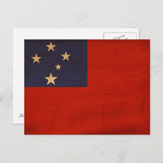 Samoa-Flagge Postkarte (Vorne/Hinten)