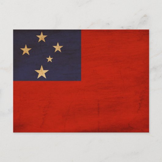 Samoa-Flagge Postkarte (Vorderseite)