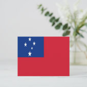 Samoa - Flagge - Postkarte (Stehend Vorderseite)