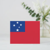 Samoa-Flagge Postkarte (Stehend Vorderseite)