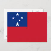 Samoa-Flagge Postkarte (Vorne/Hinten)