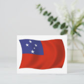 Samoa-Flagge-Postkarte Postkarte (Stehend Vorderseite)