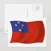 Samoa-Flagge-Postkarte Postkarte (Vorne/Hinten)
