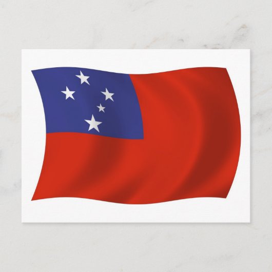Samoa-Flagge-Postkarte Postkarte (Vorderseite)