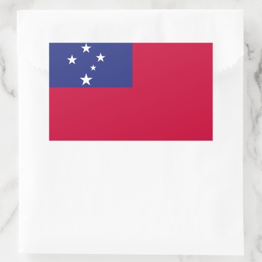 Samoa-Flagge Rechteckiger Aufkleber (Tasche)