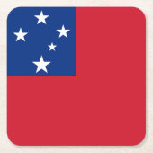 Samoa-Flagge Rechteckiger Pappuntersetzer (Vorderseite)