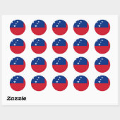Samoa-Flagge Runder Aufkleber (Blatt)