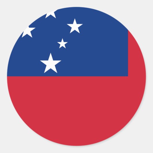 Samoa-Flagge Runder Aufkleber (Vorderseite)
